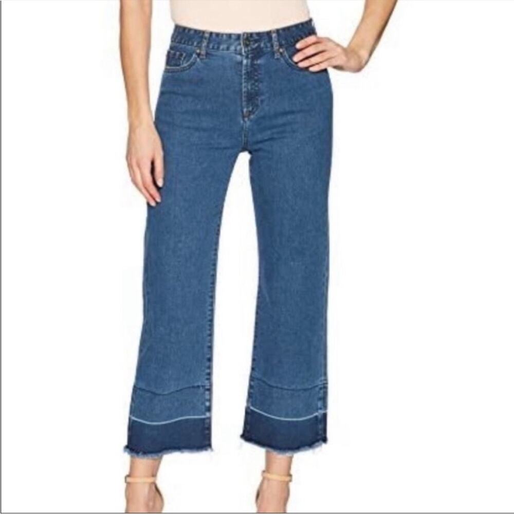 Evidnt High Rise Malibu 2 Tone Kick Flare Jeans Size 27 Anthropogie